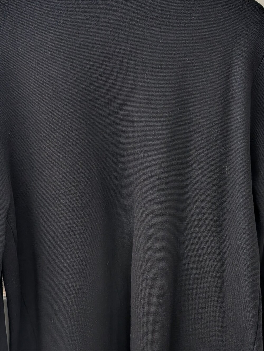 Knit Black Open-Front Coatigan - Picture 6 of 6